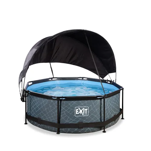 EXIT Piscina "Stone"  ø244x76cm con pompa...