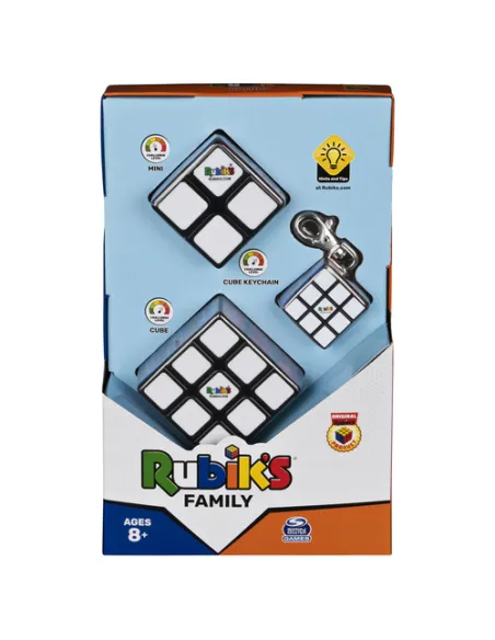 Rubik’s Cubo di Rubik, confezione famiglia, Cubo originale 3x3, Cubo 2x2, Cubo portachiavi 3x3, confezione completa da 3