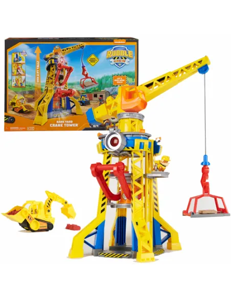 Rubble & Crew , Torre del Cantiere Generale, Set di Gioco con Personaggio di Rubble, Luci e Suoni, Bulldozer Giocattolo e Sabbia