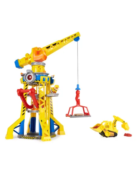 Rubble & Crew , Torre del Cantiere Generale, Set di Gioco con Personaggio di Rubble, Luci e Suoni, Bulldozer Giocattolo e Sabbia