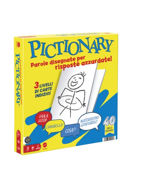 Games Pictionary , Gioco Da Tavolo Per Bambini, Adulti E Serate Giochi in Famiglia Con Lavagnette E Pennarelli Cancellabili