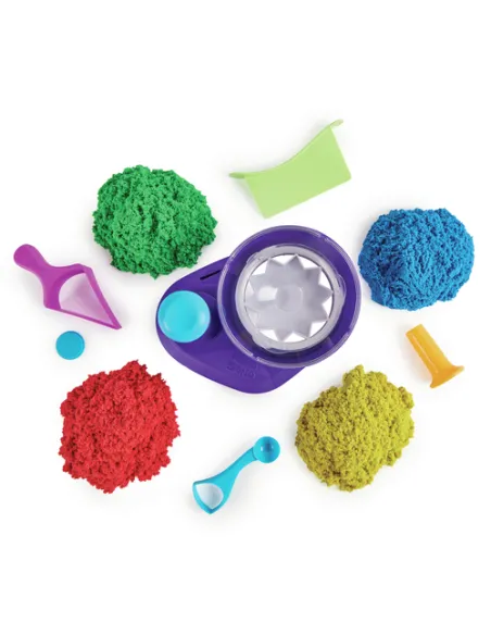Kinetic Sand |Set Gioco Swirl N' Surprise |Sabbia colorata in 4 variazioni | Sabbia cinetica 907gr | Sabbia magica da modellare 