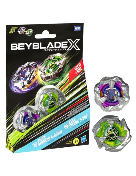 Beyblade X, Dual Pack, assortimento di 2 trottole