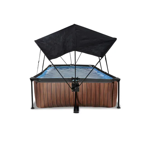 EXIT Wood pool 220x150x65cm with canopy and...