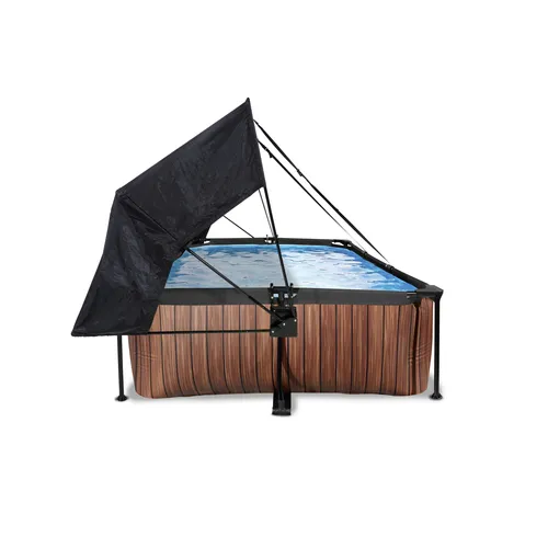 EXIT Wood pool 220x150x65cm with canopy and...