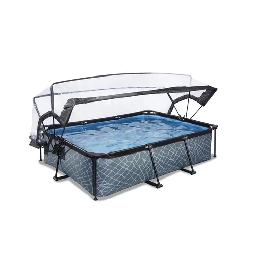 EXIT Stone pool 220x150x65cm with dome and...