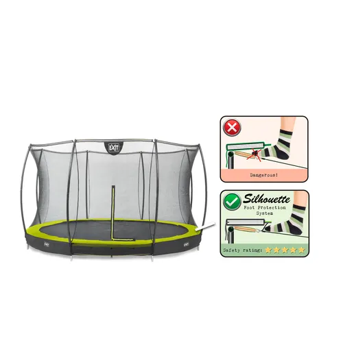 EXIT Silhouette ground trampoline ø427cm with...