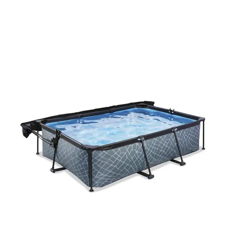 EXIT Stone pool 220x150x65cm with canopy and...