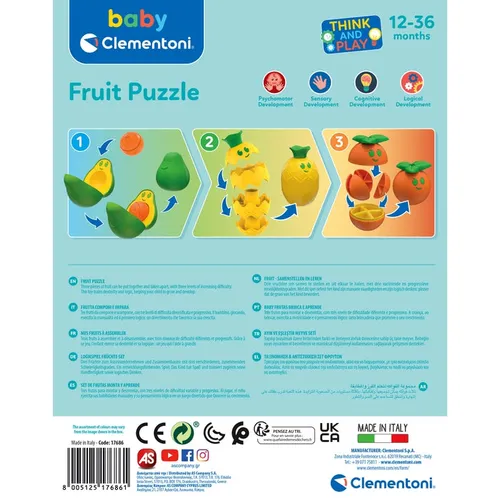 Baby 17686 puzzle Puzzle a blocchi 4 pz Cibo e...