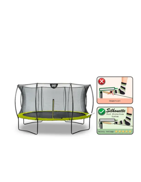 EXIT "Silhouette" trampolino ø427cm - verde