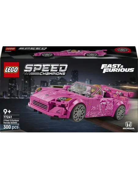 LEGO Speed Champions 77241 2 Fast 2 Furious Honda S2000, Macchina Giocattolo Rosa con Minifigure di Suki, Regalo Bambini 9+