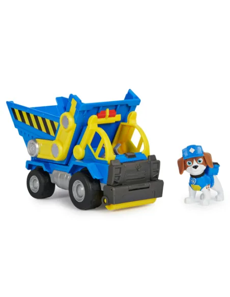 Rubble & Crew , Veicolo da lavoro di Wheeler, Camion ribaltabile con parti mobili e personaggio da collezione, giocattoli per ba