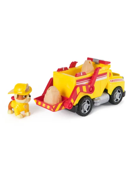 PAW Patrol Fire Rescue: Camion Ribaltabile Antincendio di Rubble con Personaggio, Proiettili e Camion Giocattolo, Giocattoli per