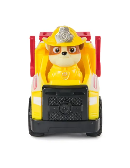 PAW Patrol Fire Rescue: Camion Ribaltabile Antincendio di Rubble con Personaggio, Proiettili e Camion Giocattolo, Giocattoli per