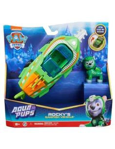 PAW Patrol , Veicolo Trasformabile Aqua Pups di Rocky per...