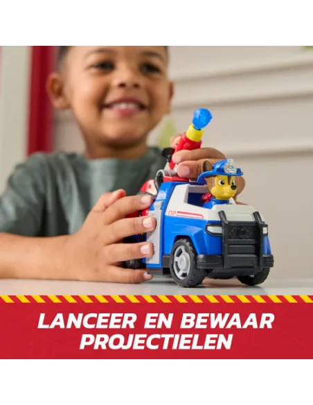 PAW Patrol Fire Rescue: Veicolo Antincendio di Chase con Personaggio, Lanciamissili e Camion Giocattolo, Giocattoli per Bambini 