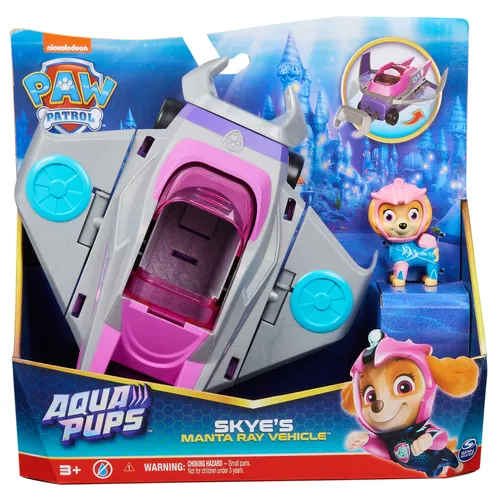 PAW PATROL VEICOLO TEMATIZZATO AQUA PUPS SKYE...