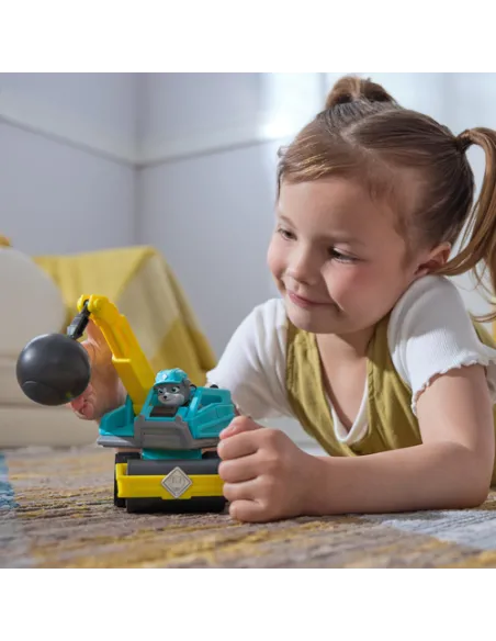 Rubble & Crew , Veicolo da lavoro di Motor, Palla demolitrice con personaggio da collezione, giocattoli per bambini dai 3 anni i
