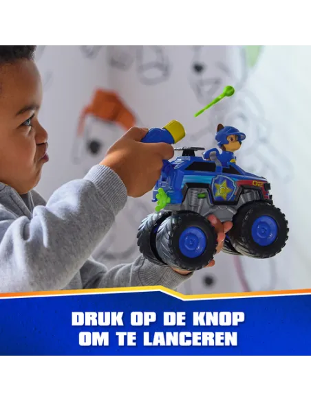 PAW Patrol : Rescue Wheels, Auto di Pattuglia di Chase, Veicolo Giocattolo con Lanciamissili e Personaggio Collezionabile, Gioca