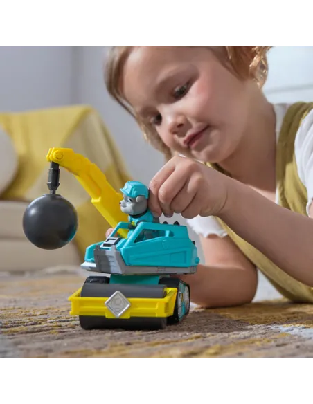 Rubble & Crew , Veicolo da lavoro di Motor, Palla demolitrice con personaggio da collezione, giocattoli per bambini dai 3 anni i