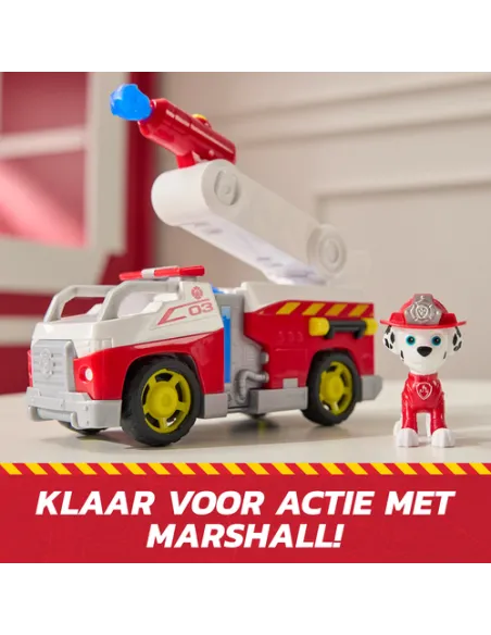PAW Patrol Fire Rescue: Camion dei Pompieri di Marshall con Personaggio, Lanciamissili e Veicolo Giocattolo, Giocattoli per Bamb