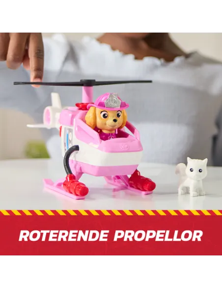 PAW Patrol Fire Rescue: Elicottero Antincendio di Skye con Personaggio, Gattino ed Elicottero Giocattolo, Giocattoli per Bambini