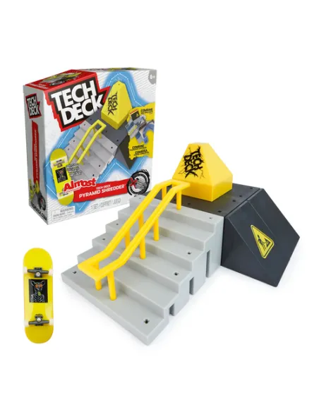 Tech Deck , Pyramid Shredder, X-Connect Park Creator, set di rampe da personalizzare e costruire con fingerboard speciale, gioca
