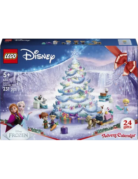 LEGO Disney Princess | Disney Frozen 43273 Calendario dell'Avvento 2025, Gioco da Principessa per Bambini 5+, Regalo con 24 Sorp