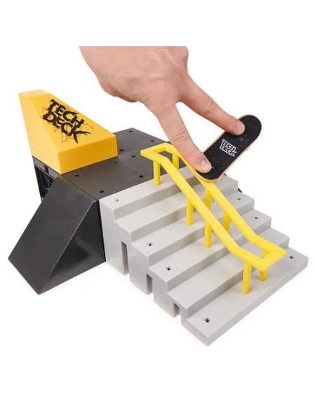 Tech Deck , Pyramid Shredder, X-Connect Park Creator, set di rampe da personalizzare e costruire con fingerboard speciale, gioca