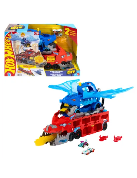 HOT WHEELS CITY DRAGO TRASPORTATORE TRASFORMABILE (JBM72)