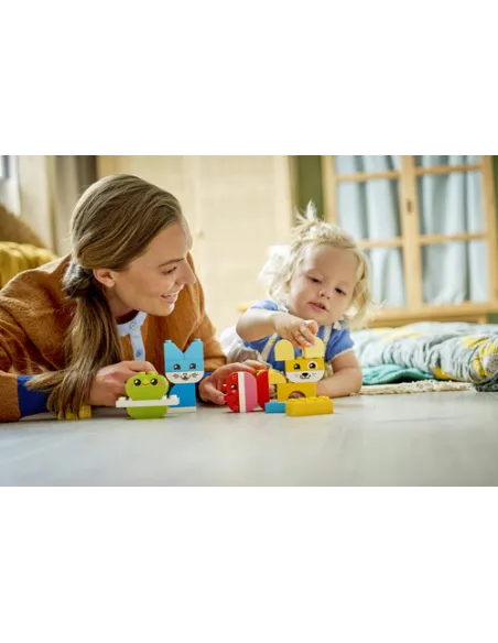 LEGO DUPLO 10477 Animali Domestici Creativi 3 in 1, Gioco Didattico per Motricità Fine con Animali Giocattolo, Regalo da 1+