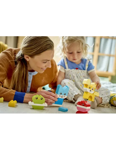 LEGO DUPLO 10477 Animali Domestici Creativi 3 in 1, Gioco Didattico per Motricità Fine con Animali Giocattolo, Regalo da 1+