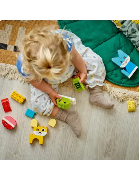 LEGO DUPLO 10477 Animali Domestici Creativi 3 in 1, Gioco Didattico per Motricità Fine con Animali Giocattolo, Regalo da 1+