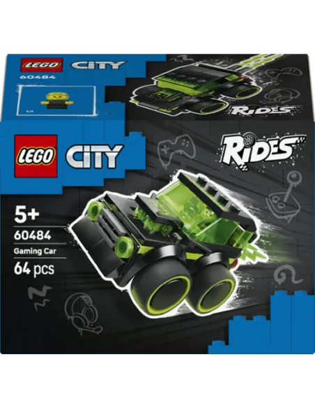 LEGO City 60484 Veicoli – Auto da Corsa da Gioco, Mini Macchina Giocattolo con Minifigure Junior, Regalo per Bambini da 5+