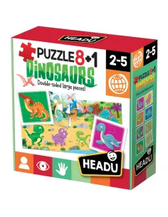 Headu Puzzle 8+1 Dinosaurs