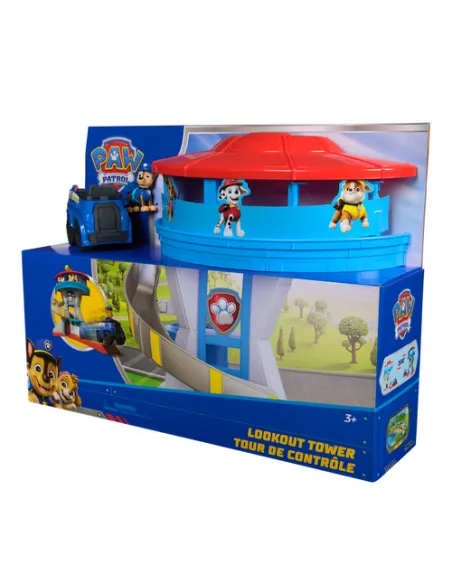 PAW Patrol , Quartier Generale, con Lanciatore per Veicoli, 2 Personaggi , Veicolo della Polizia di Chase e Accessori, Giocattol