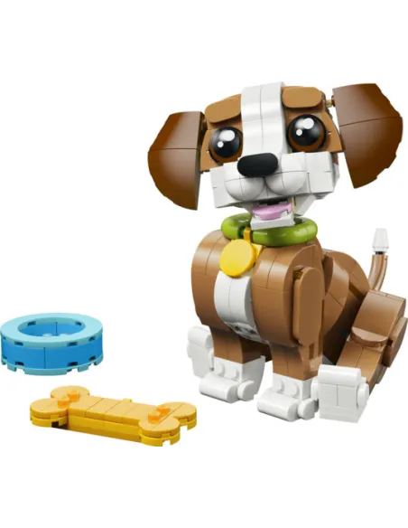 LEGO Creator 31382 3in1 Adorabili Animali: Cagnolino Giocoso, Animale Giocattolo Trasformabile in Scoiattolo o Anatra, 8+