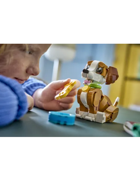 LEGO Creator 31382 3in1 Adorabili Animali: Cagnolino Giocoso, Animale Giocattolo Trasformabile in Scoiattolo o Anatra, 8+