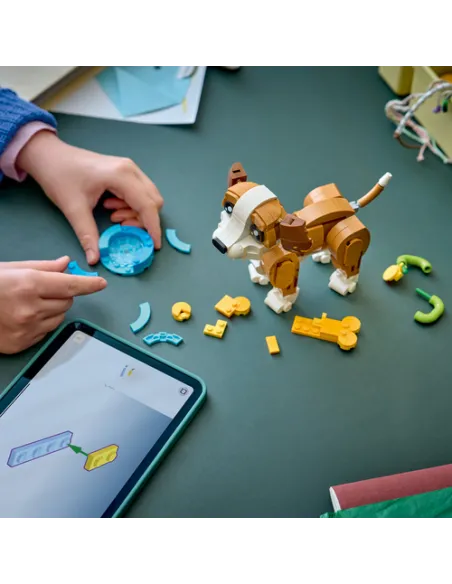 LEGO Creator 31382 3in1 Adorabili Animali: Cagnolino Giocoso, Animale Giocattolo Trasformabile in Scoiattolo o Anatra, 8+