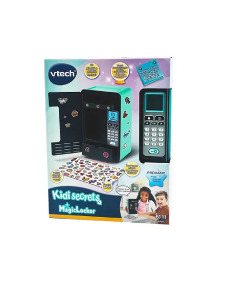 VTech KidiSecrets Magic Locker Cassetta di sicurezza portatile Plastica Nero, Turchese