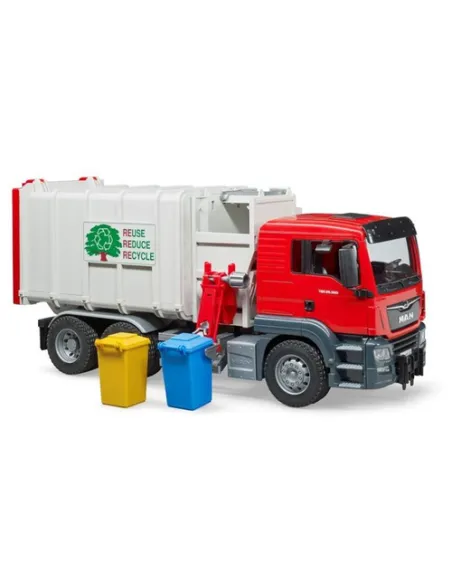 BRUDER Man Tgs Trasporto Rifiuti Caricamento Laterale