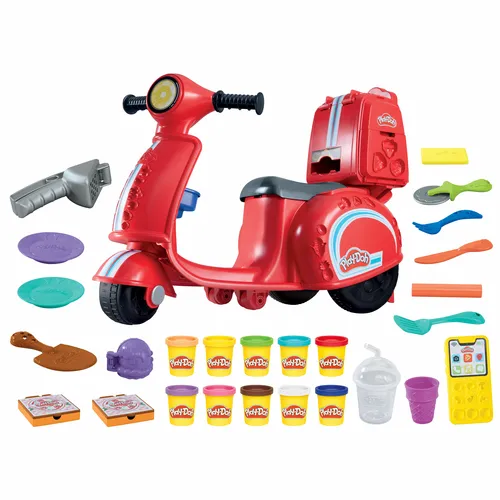 Play-Doh Pizza Delivery Scooter, playset con...