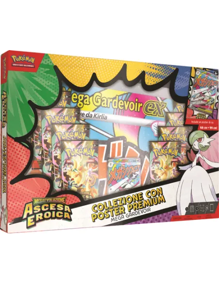 Pokémon Collezione con Poster Premium di Mega Lucario-ex OPPURE Mega Gardevoir-ex (IT) (PK10302-I)