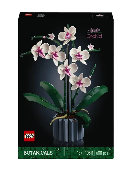 LEGO Botanicals 10311 Orchidea, Set per Adulti da Collezione, Hobby Creativi, Modellino da Costruire con Fiori Finti e Vaso