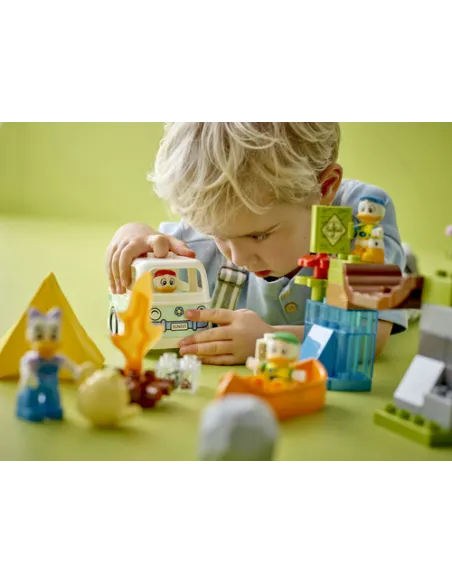 LEGO DUPLO Disney Topolino e i Suoi Amici 10997 Avventura in Campeggio con Camper Giocattolo e Paperina, Giochi per Bambini 2+