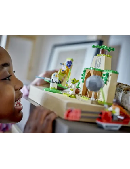 LEGO Star Wars 75358 Tempio Jedi su Tenoo con Maestro Yoda, Spade Laser Giocattolo, Droide e Speeder Bike, Giochi per Bambini 4+