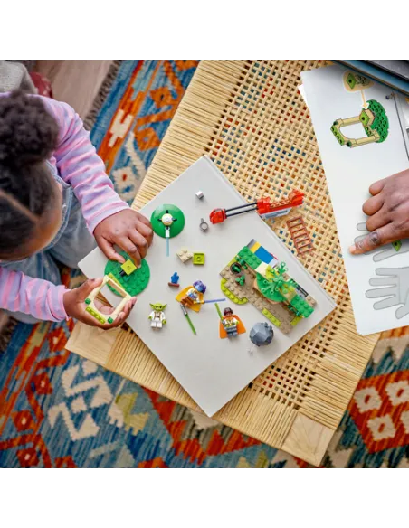 LEGO Star Wars 75358 Tempio Jedi su Tenoo con Maestro Yoda, Spade Laser Giocattolo, Droide e Speeder Bike, Giochi per Bambini 4+