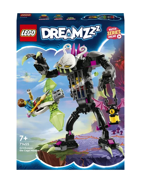 LEGO DREAMZzz 71455 Il Mostro Gabbia Custode Oscuro con Z-Blob Trasformabile in Mini-Aereo Giocattolo o Hoverbike e Minifigure