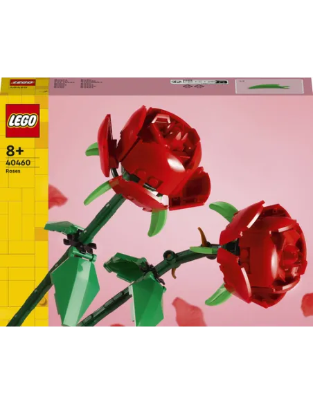 LEGO Botanicals 40460 Rose, Fiori Finti Compatibile con Bouquet di Fiori Artificiali, Regalo Donna, Uomo, Bambine e Bambini 8+