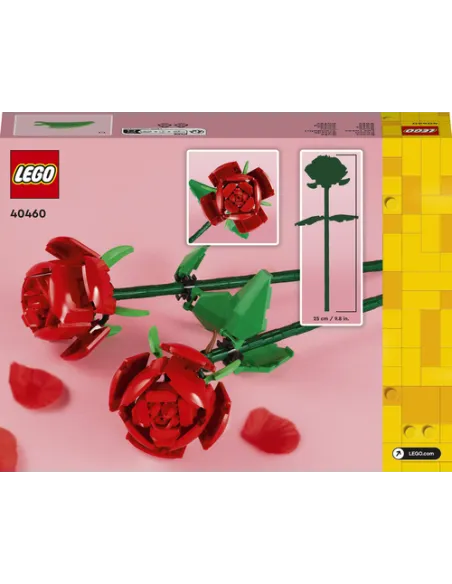 LEGO Botanicals 40460 Rose, Fiori Finti Compatibile con Bouquet di Fiori Artificiali, Regalo Donna, Uomo, Bambine e Bambini 8+